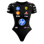 Body Curto Feminino Lewis Hamilton Ferrari - Preto