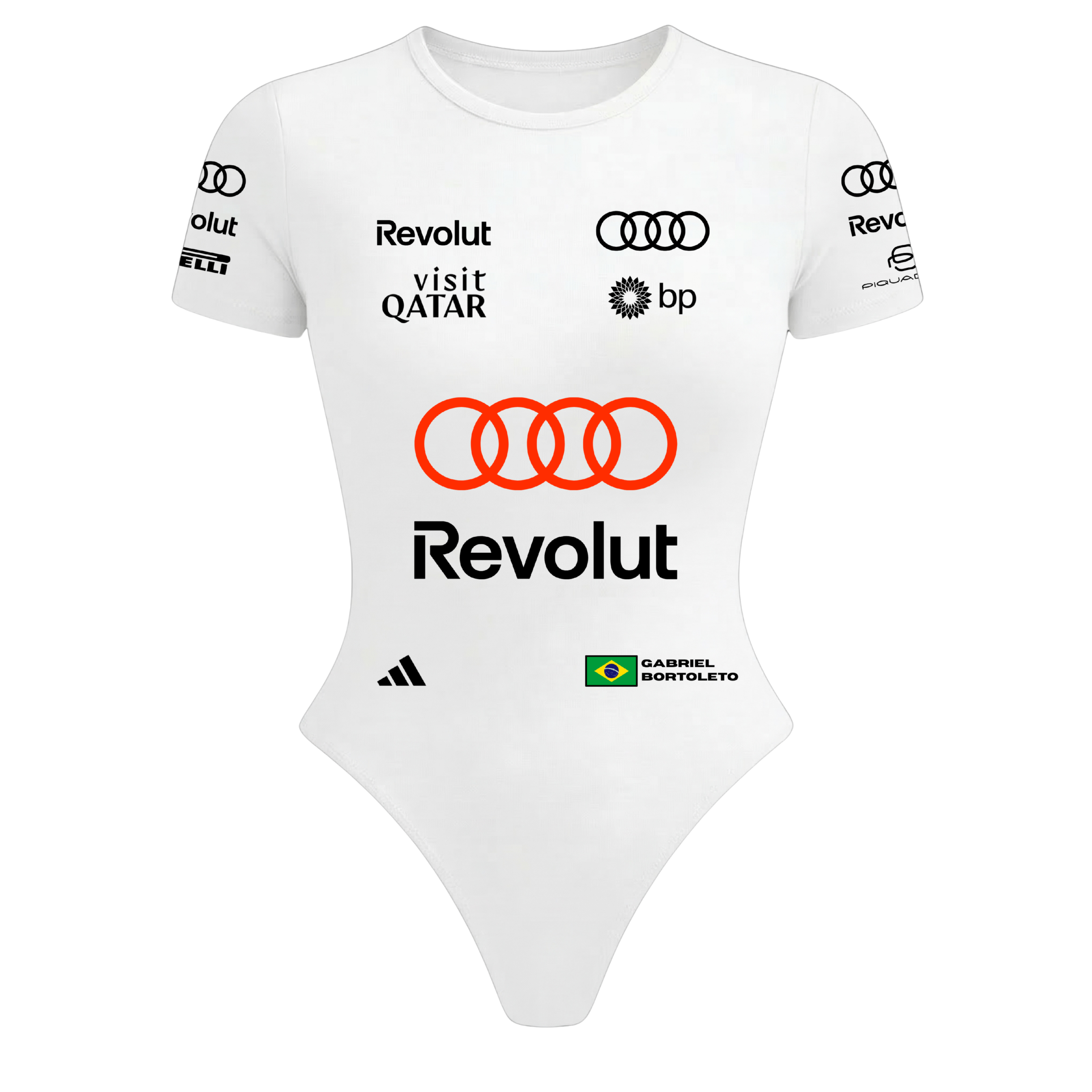 Body Curto Feminino Gabriel Bortoleto Audi - Branco