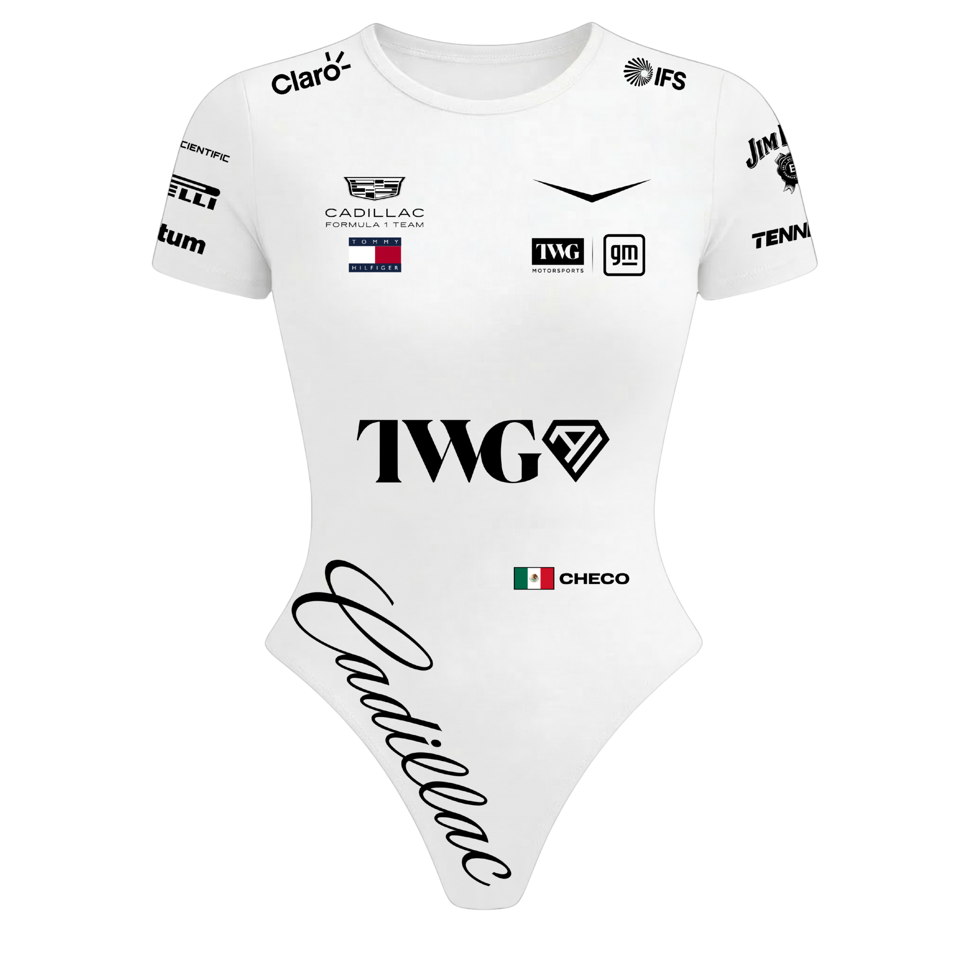 Body Curto Feminino Sergio Pérez Cadillac - Branco