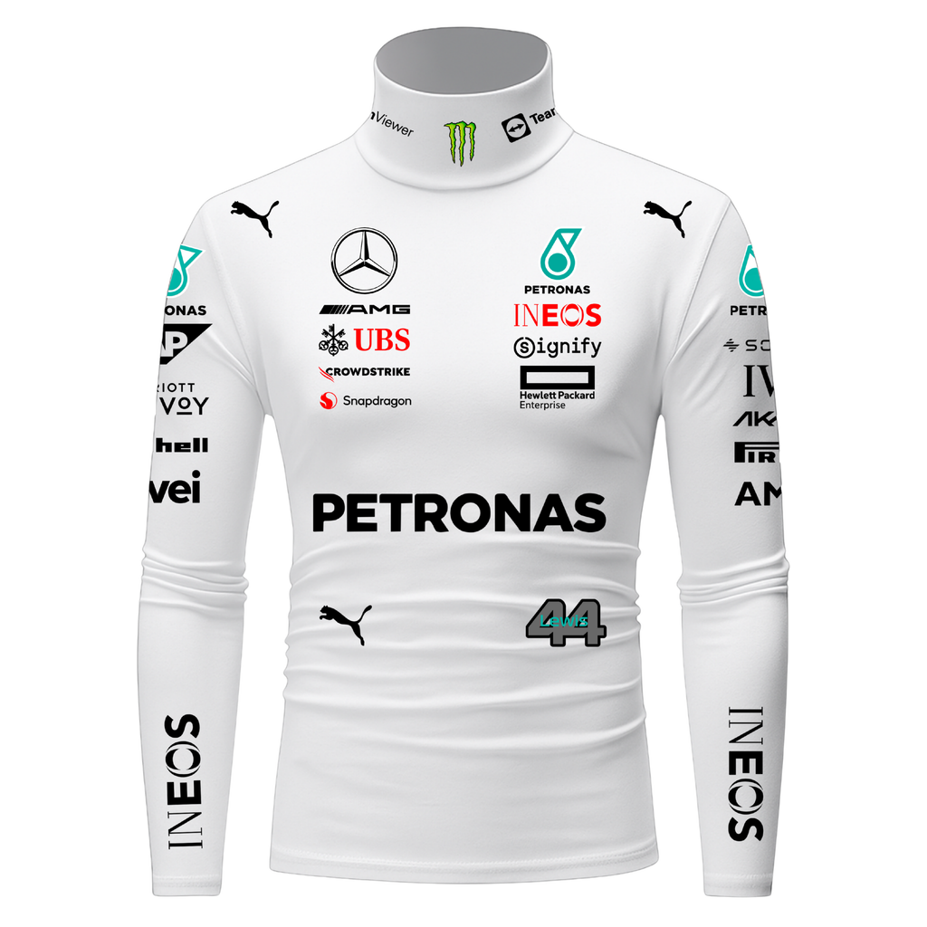 Blusa De Compressão Lewis Hamilton Mercedes - 2025 - Branco