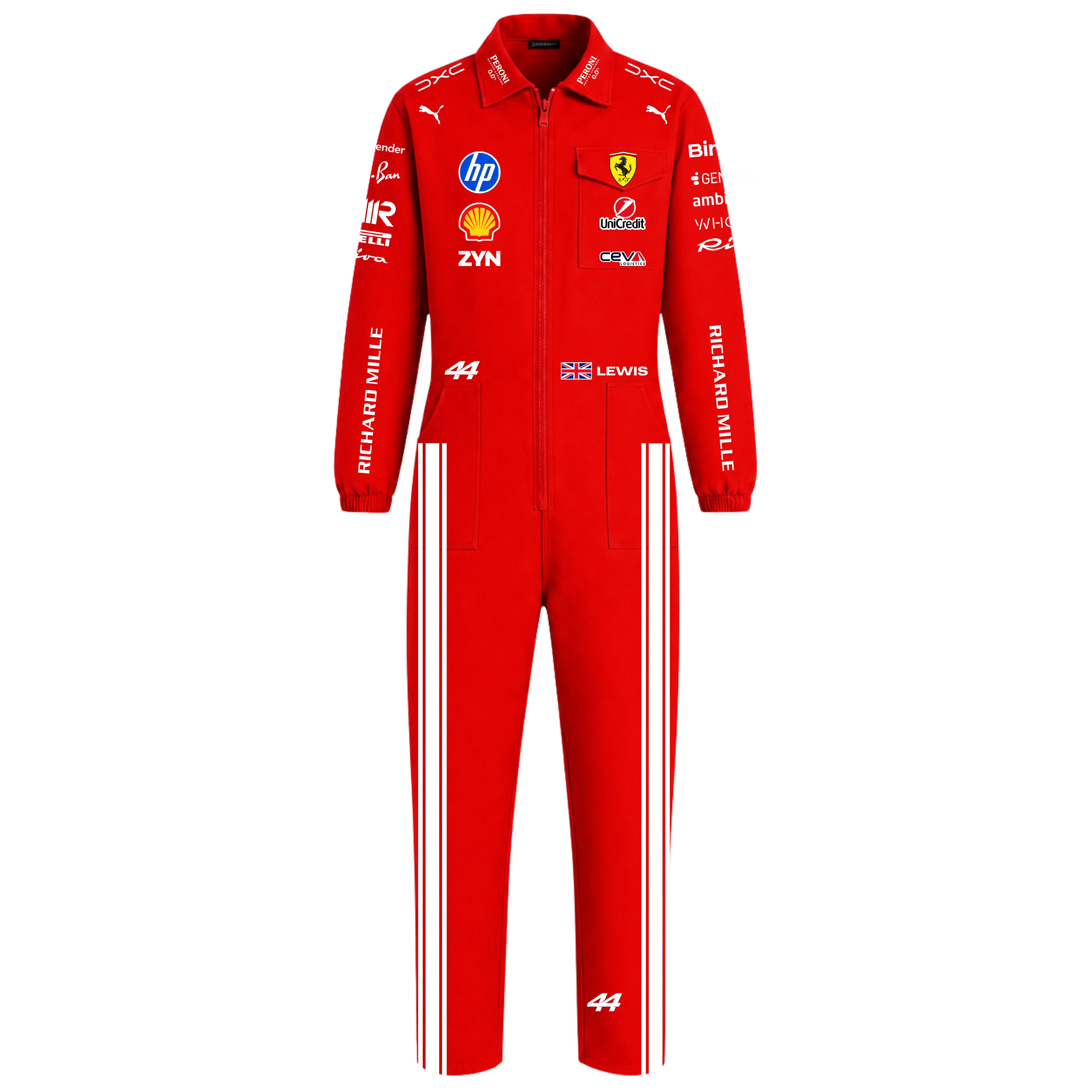 Macacão Oxford Lewis Hamilton Ferrari - Vermelho