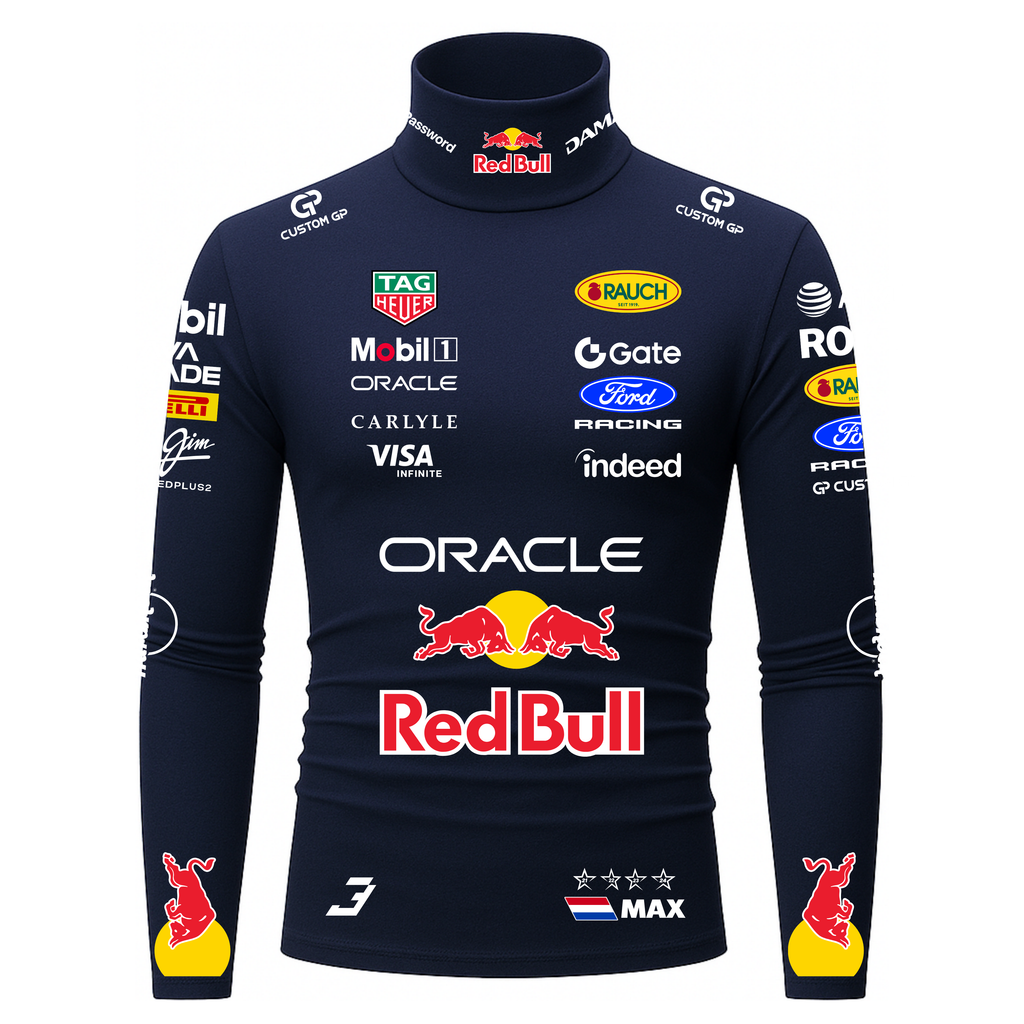 Blusa De Compressão Max Vertappen Red Bull - Azul Marinho