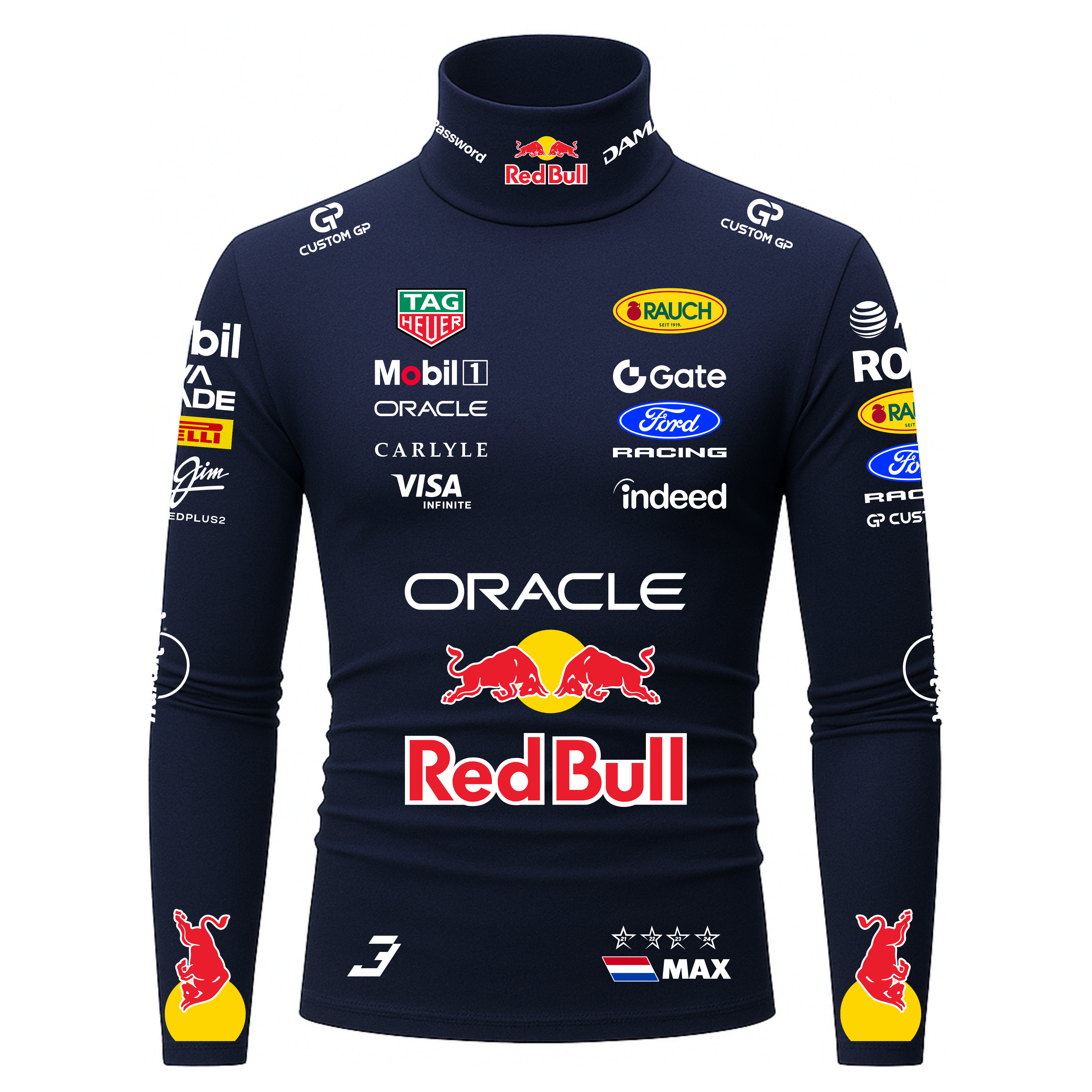 Blusa De Compressão Max Vertappen Red Bull - Azul Marinho