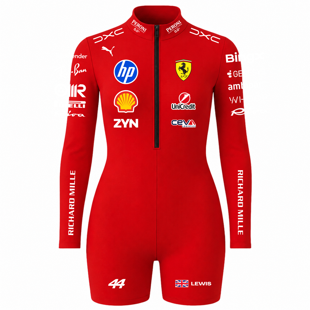 Macaquinho Lewis Hamilton Ferrari - Vermelho