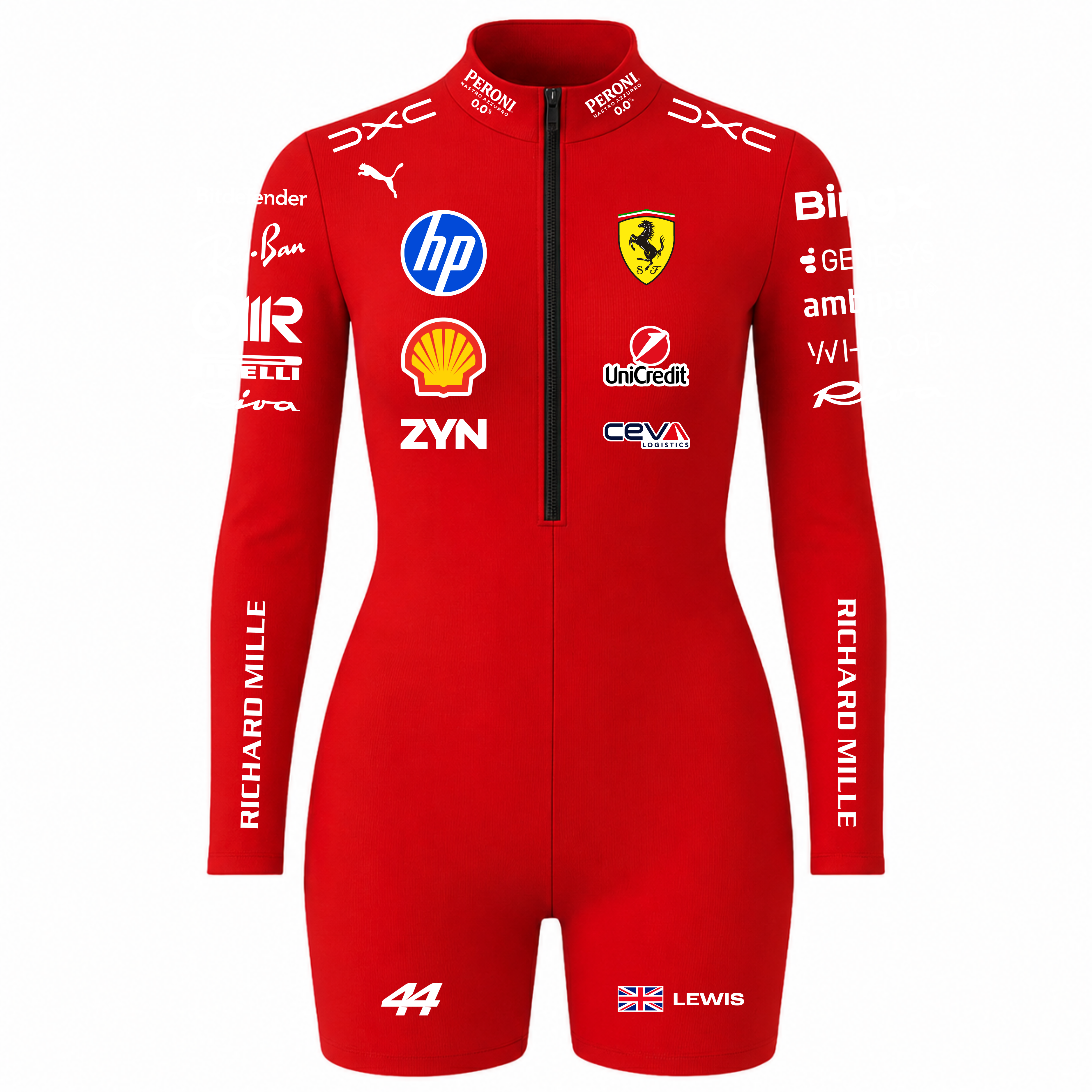 Macaquinho Lewis Hamilton Ferrari - Vermelho