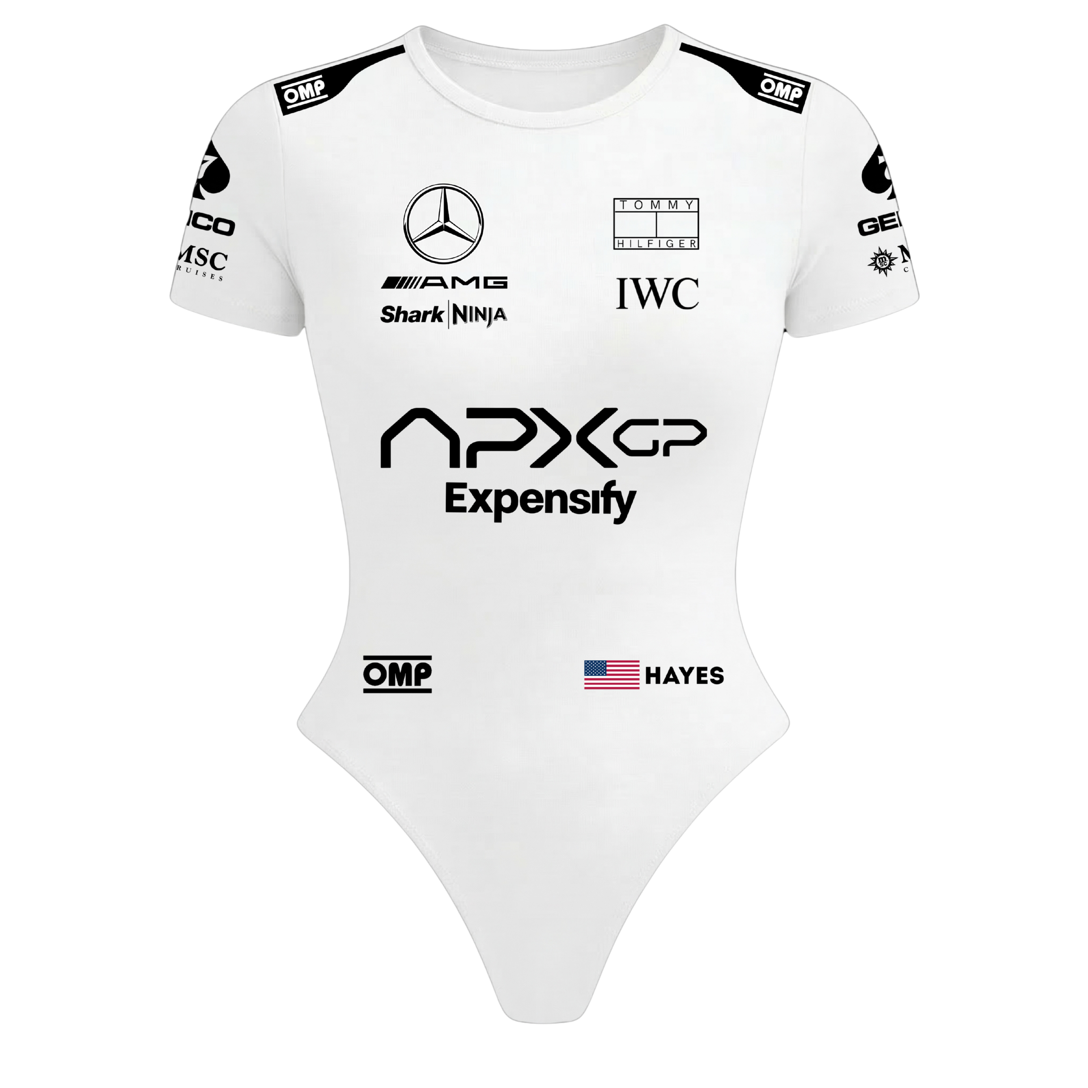 Body Curto APX GP Hayes - Branco