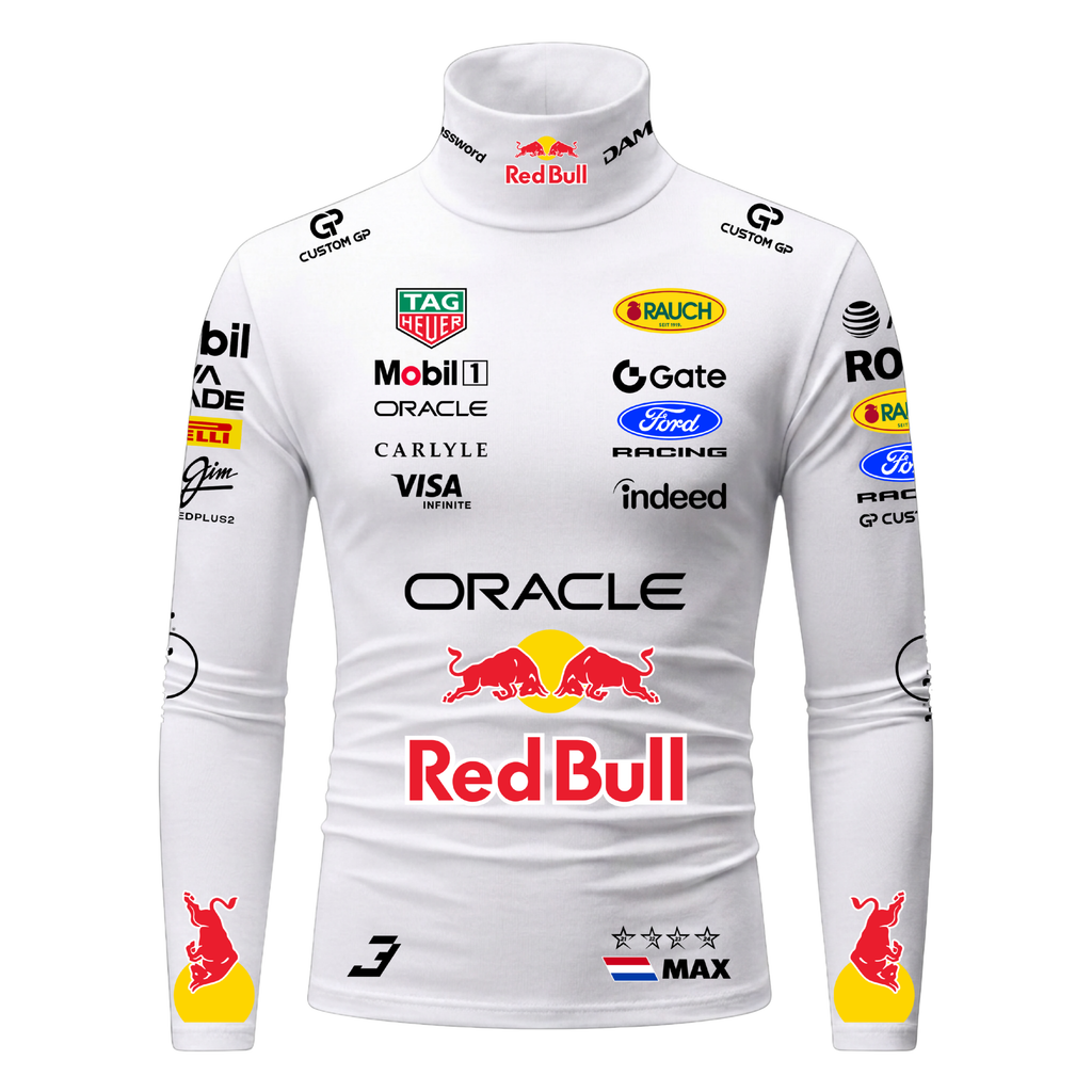 Blusa De Compressão Max Vertappen Red Bull - Branco
