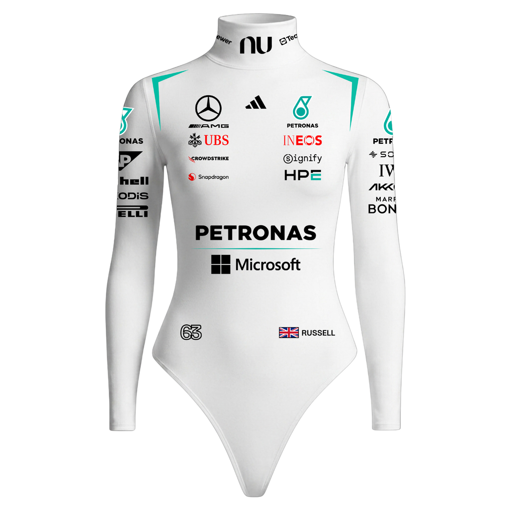 Body Feminino George Russell Mercedes - Branco
