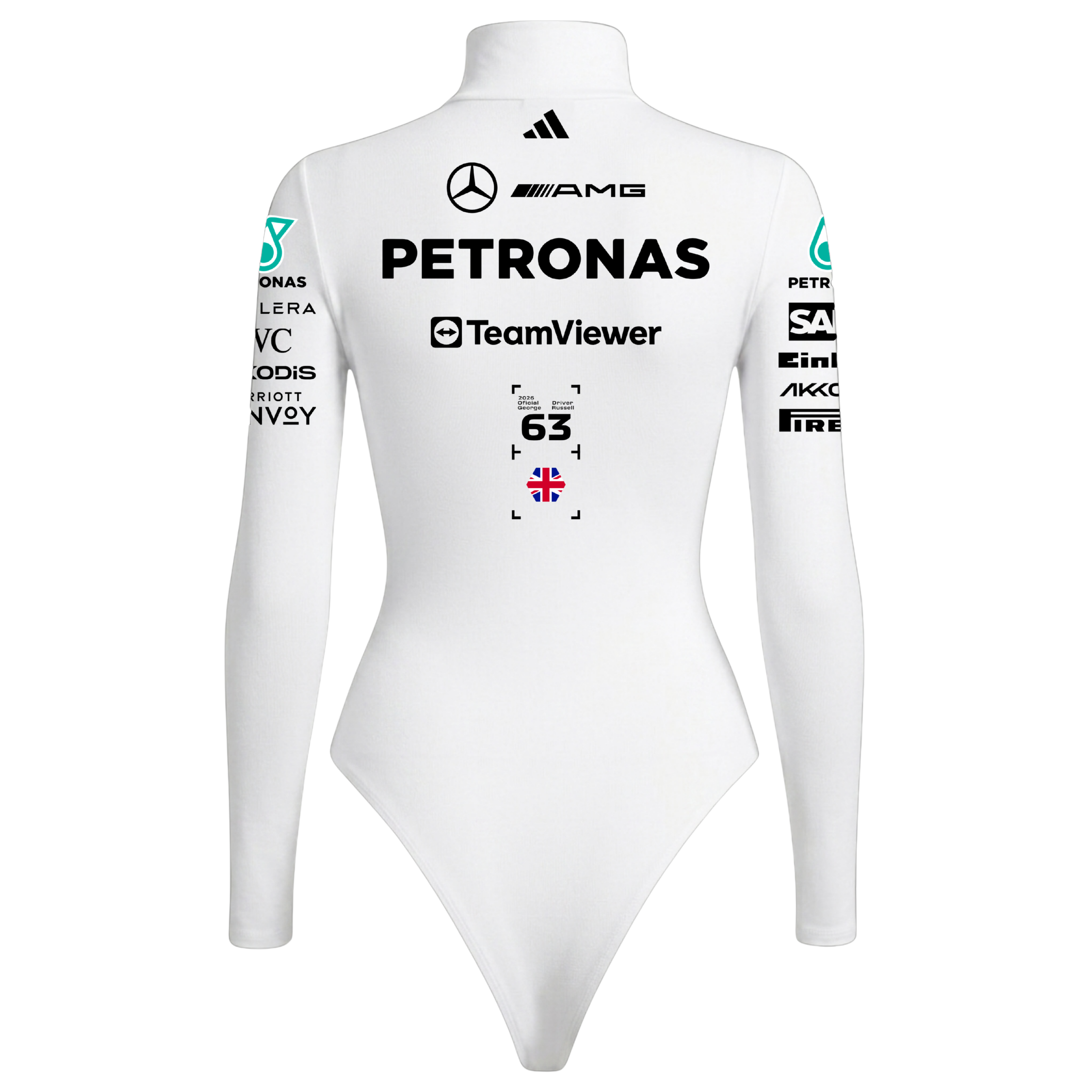 Body Feminino George Russell Mercedes - Branco