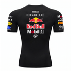 Camiseta De Compressão Max Verstappen Red Bull - Preto