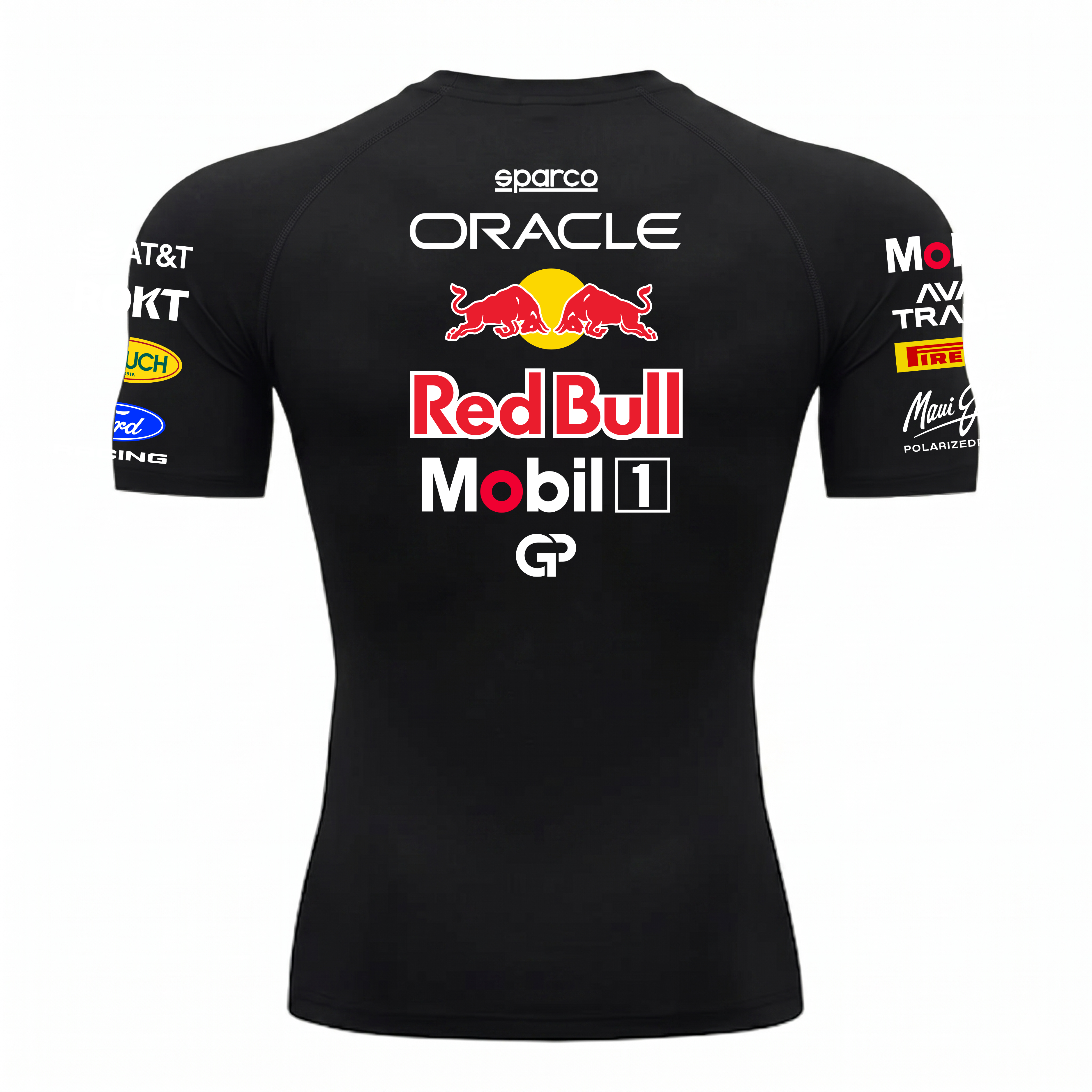 Camiseta De Compressão Max Verstappen Red Bull - Preto