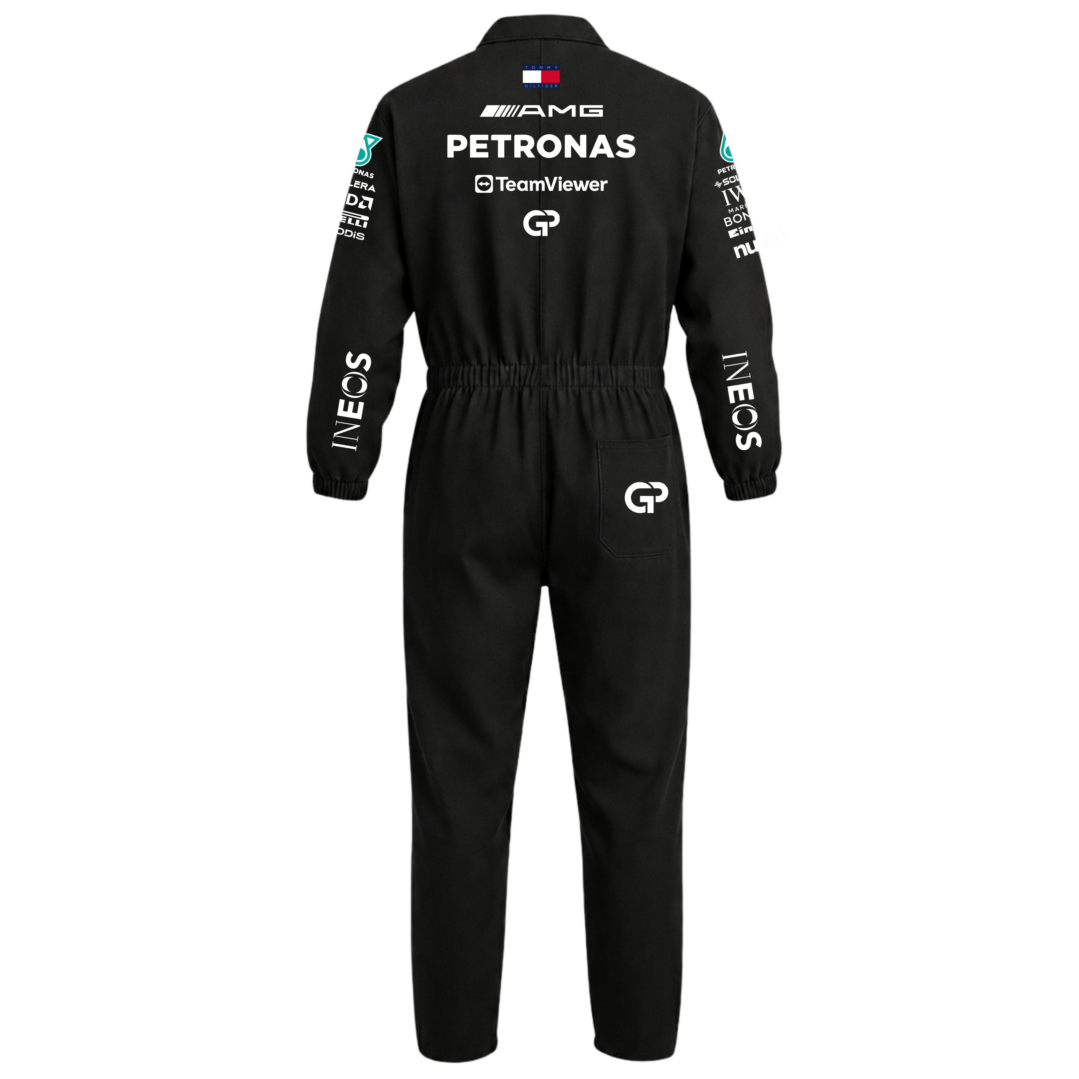 Macacão Oxford Lewis Hamilton Mercedes - Preto