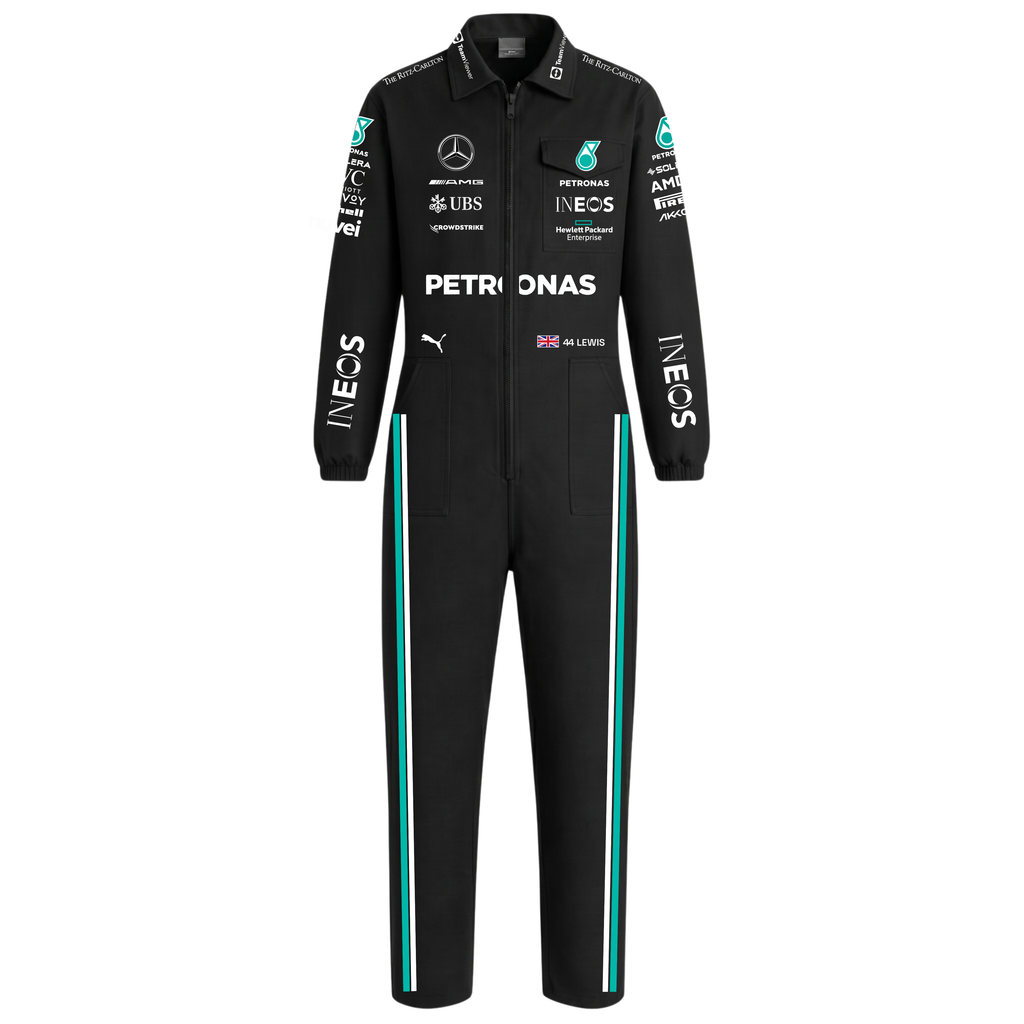 Macacão Oxford Lewis Hamilton Mercedes - Preto