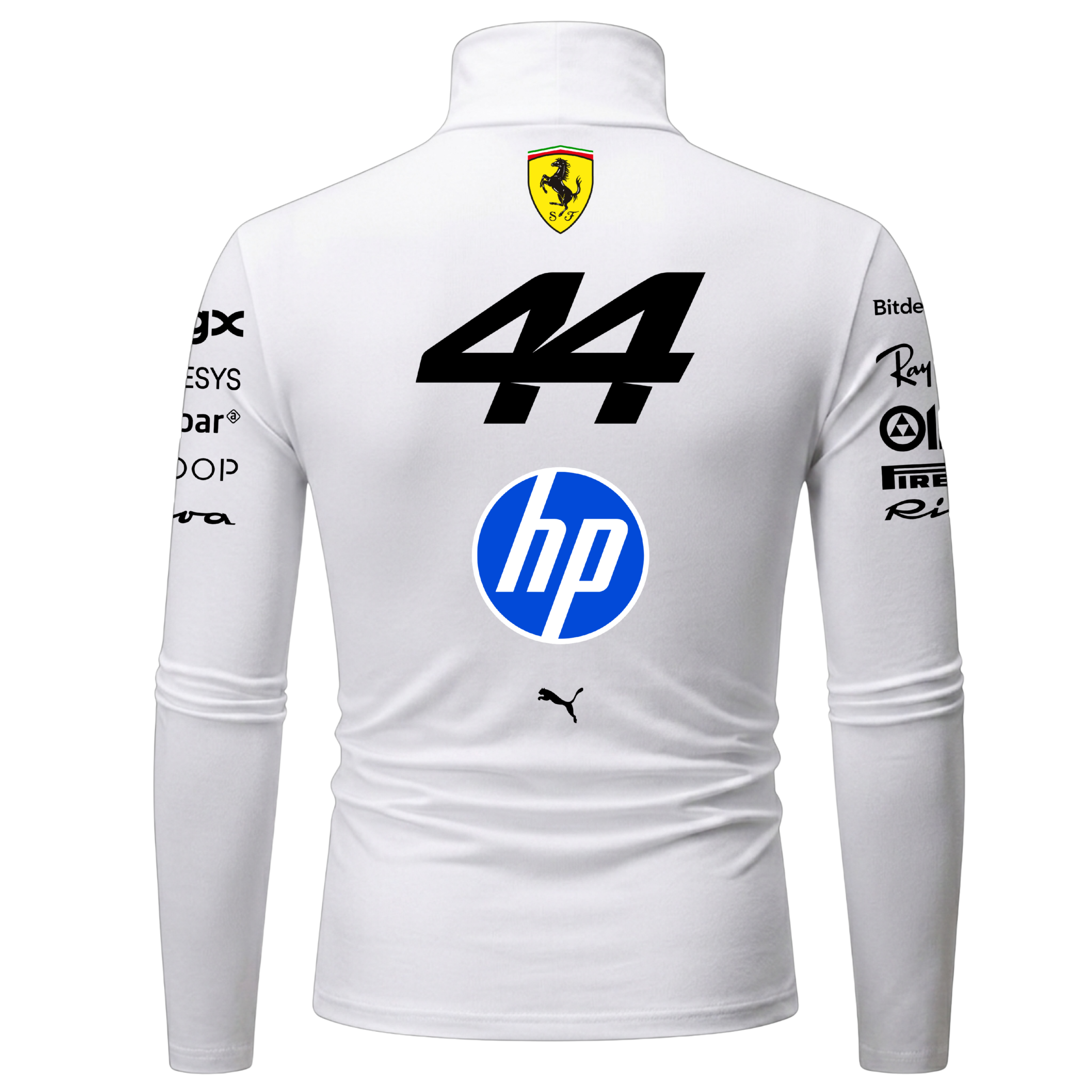 Blusa De Compressão Lewis Hamilton Ferrari - Branco