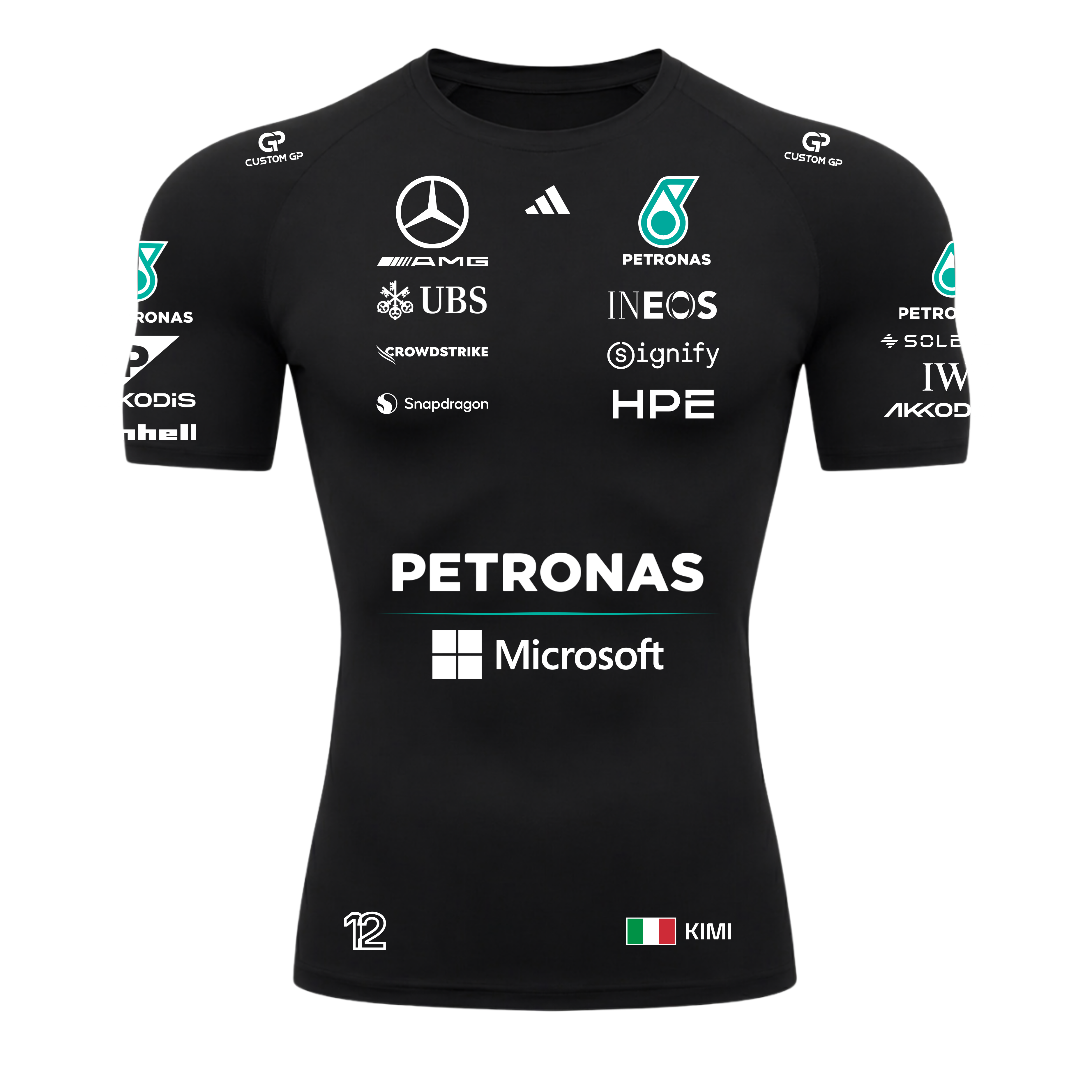 Camiseta De Compressão Kimi Antonelli Mercedes - Preto