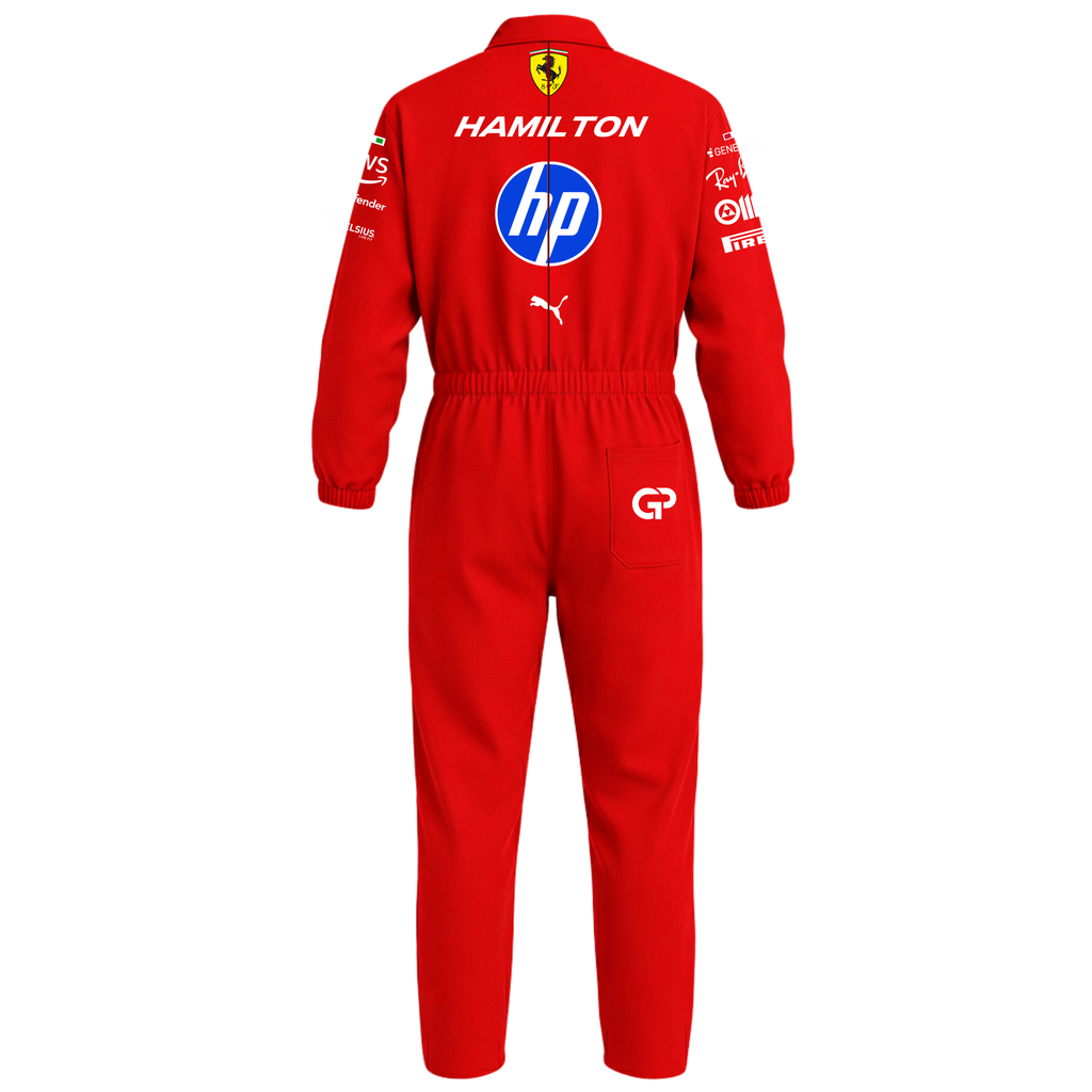 Macacão Oxford Lewis Hamilton Ferrari - Vermelho