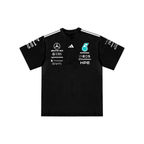 Camiseta De Algodão Mercedes - Preta