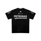 Camiseta De Algodão Mercedes - Preta