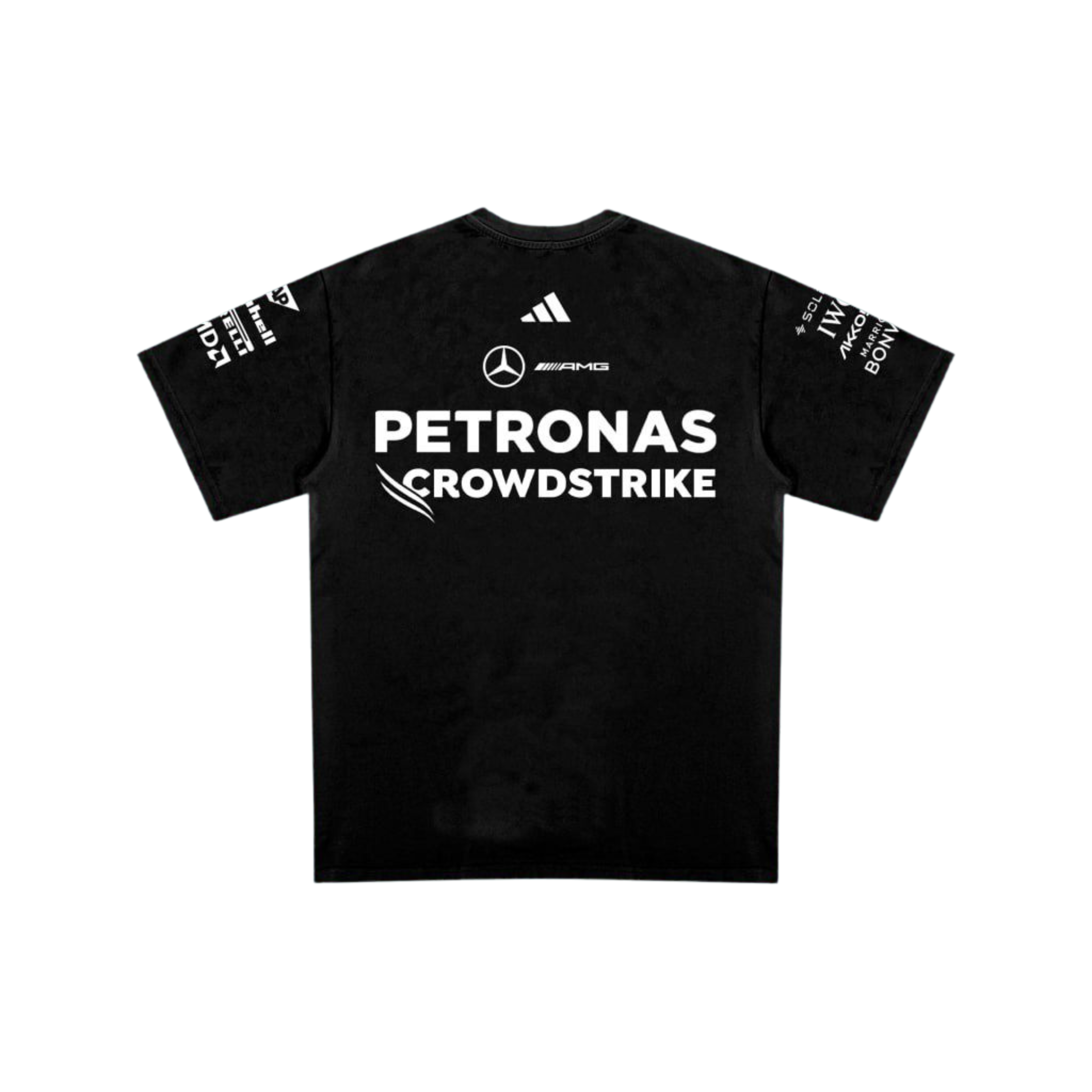 Camiseta De Algodão Mercedes - Preta