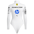 Body Feminino Lewis Hamilton Ferrari - Branco