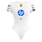 Body Curto Feminino Lewis Hamilton Ferrari - Branco