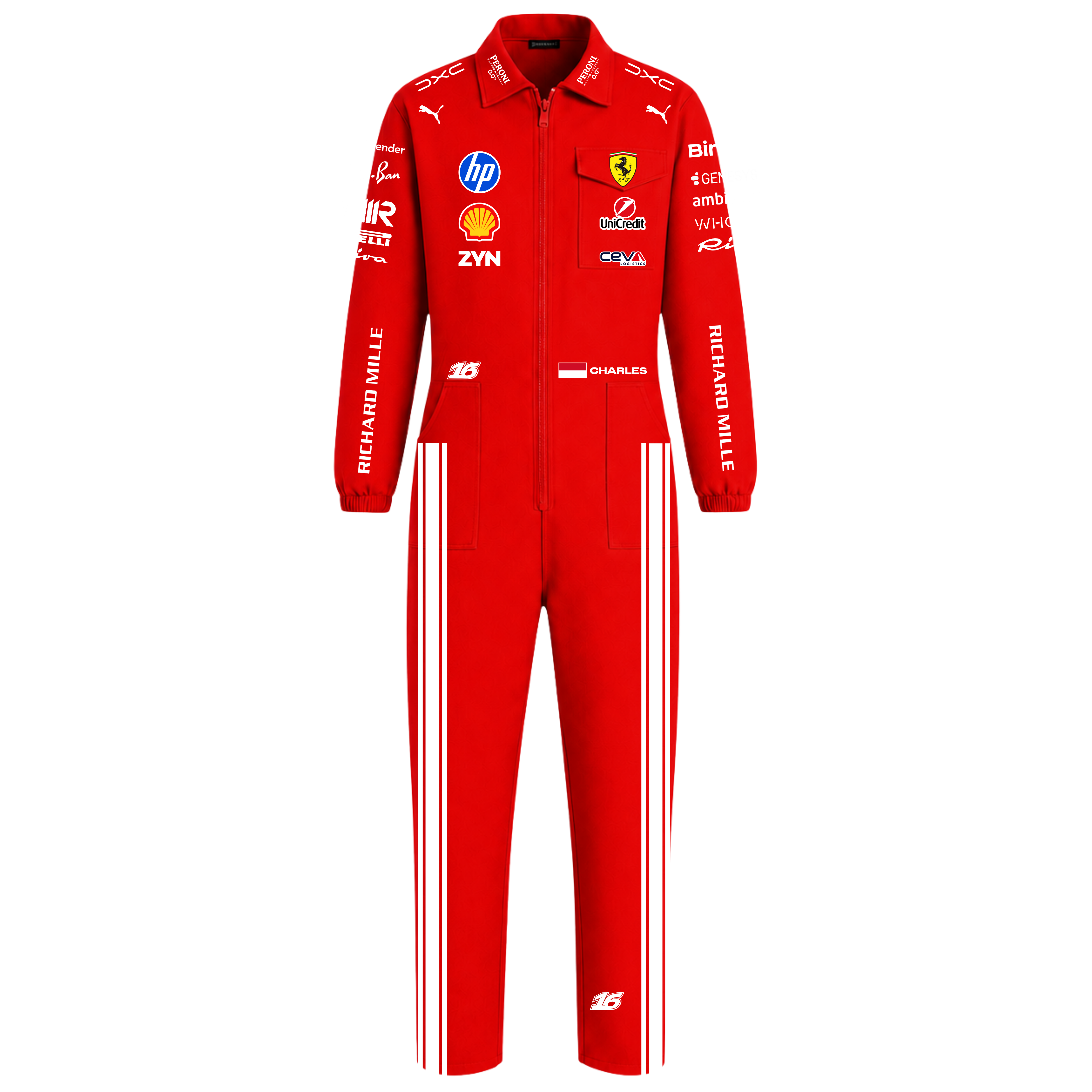 Macacão Oxford Charles Leclerc Ferrari - Vermelho