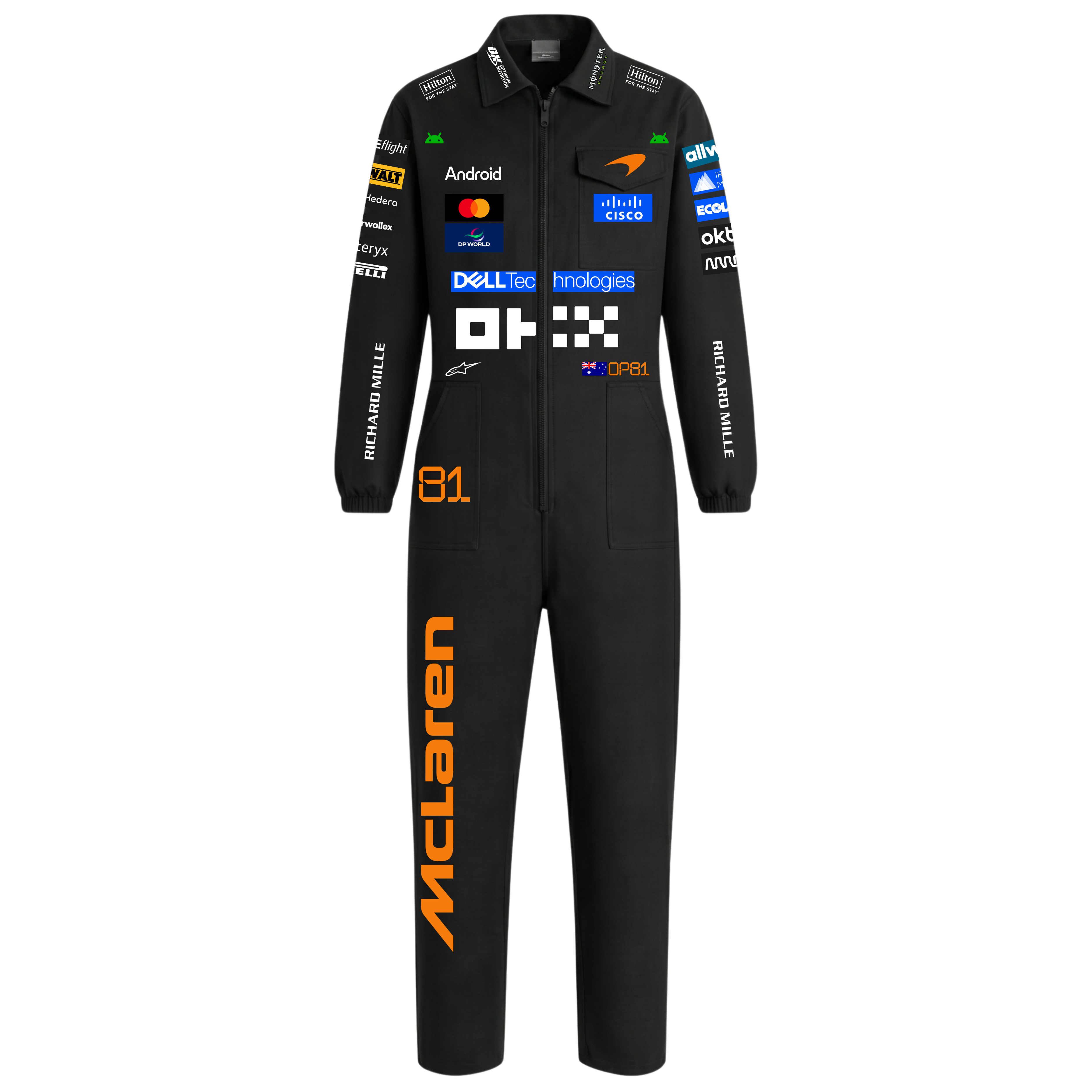 Macacão Oxford Oscar Piastri Mclaren - Preto