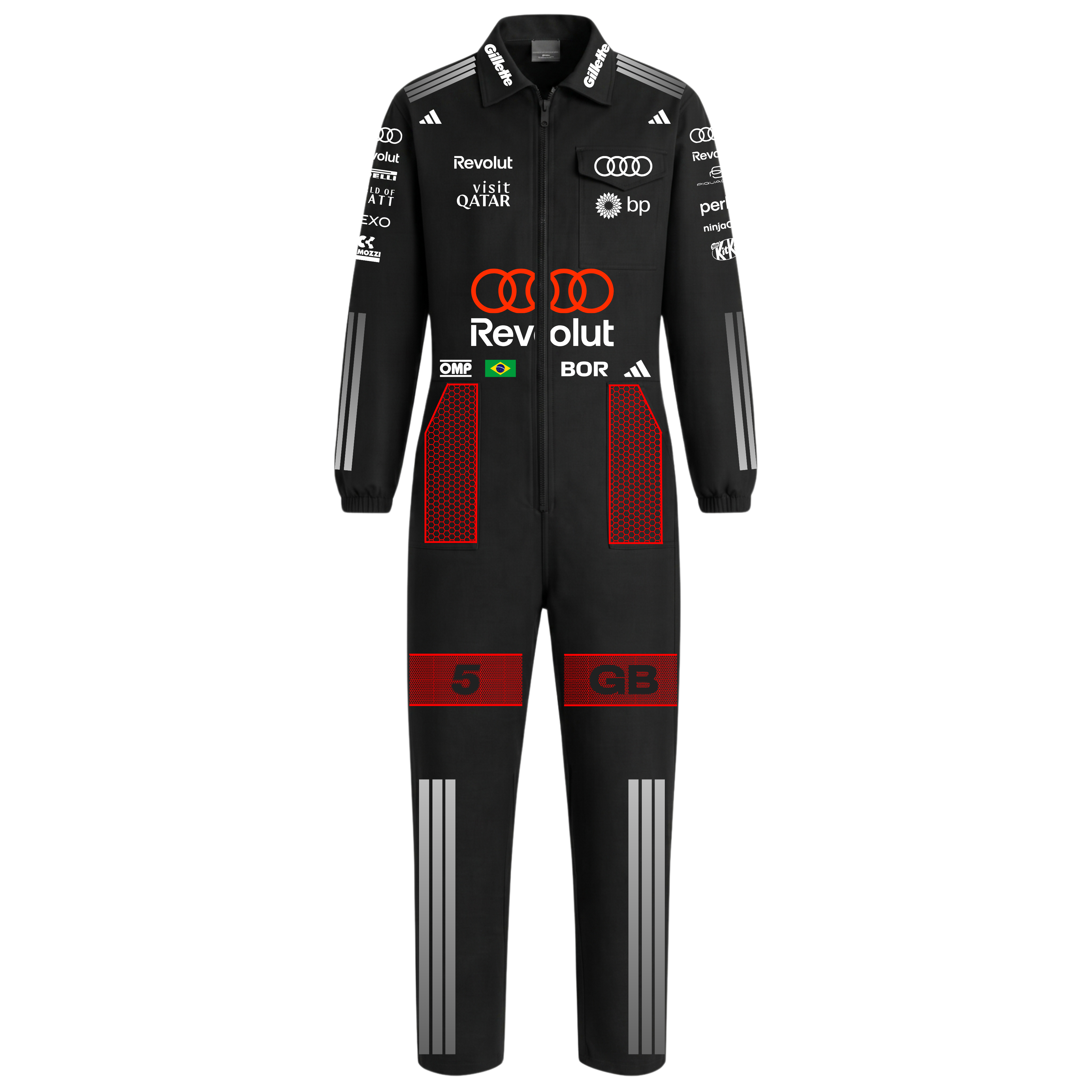 Macacão Oxford Gabriel Bortoleto Audi - Preto