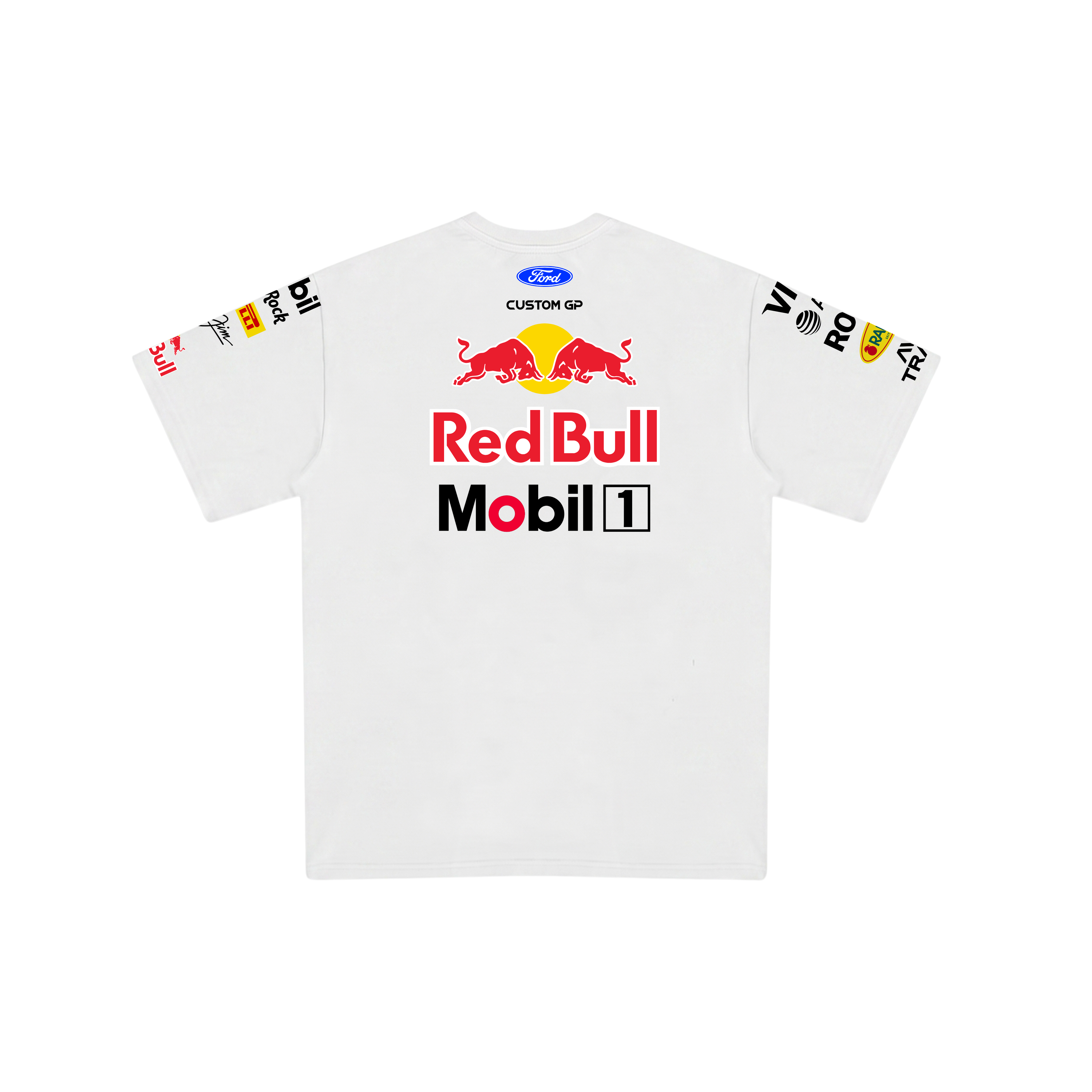 Camiseta De Algodão Max Verstappen Red Bull - Branco