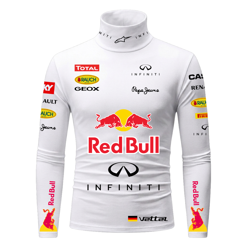 Blusa De Compressão Sebastian Vettel Red Bull - Branca