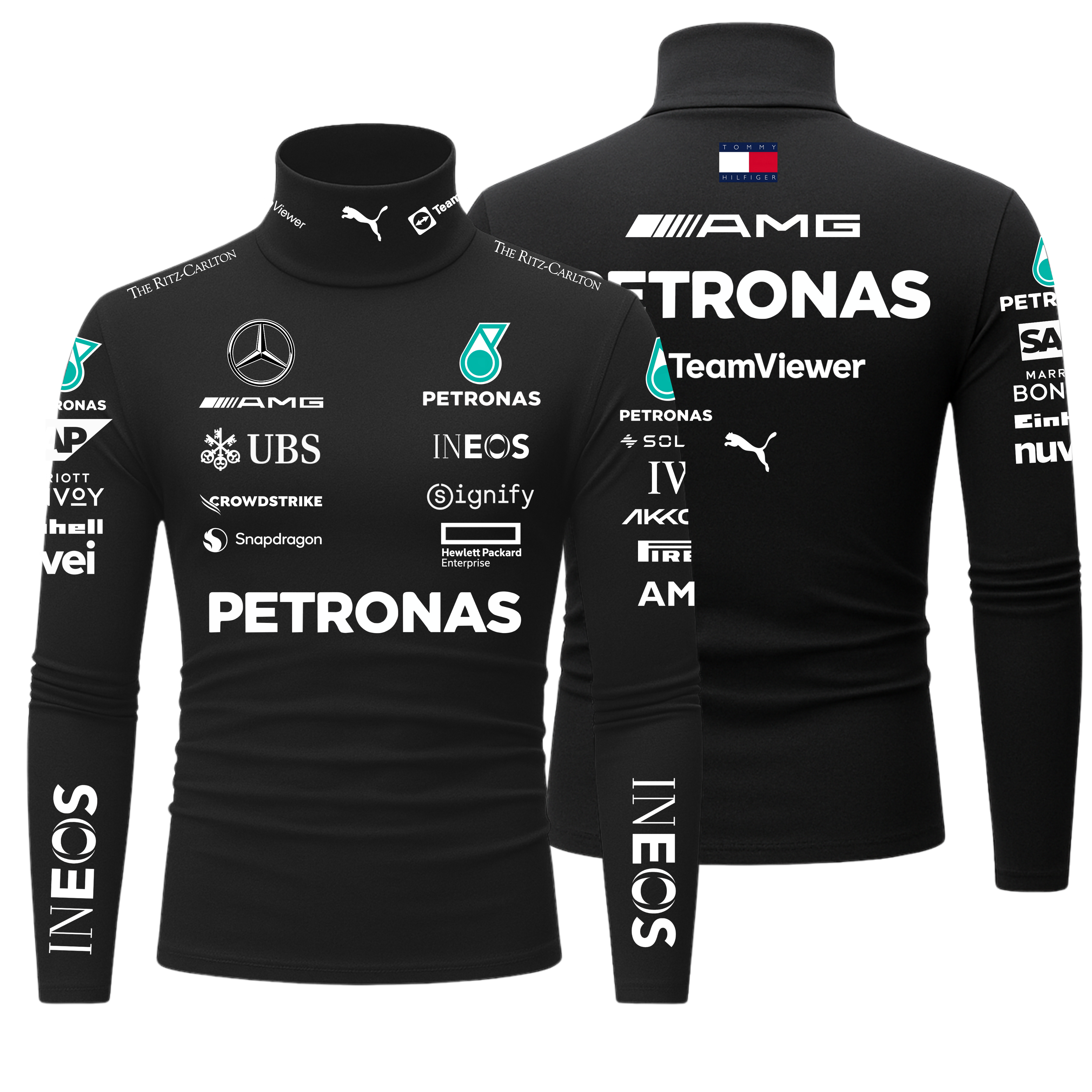 Blusa de compressão Mercedes - Preto