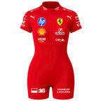 Macaquinho Curto Charles Leclerc Ferrari - Vermelho