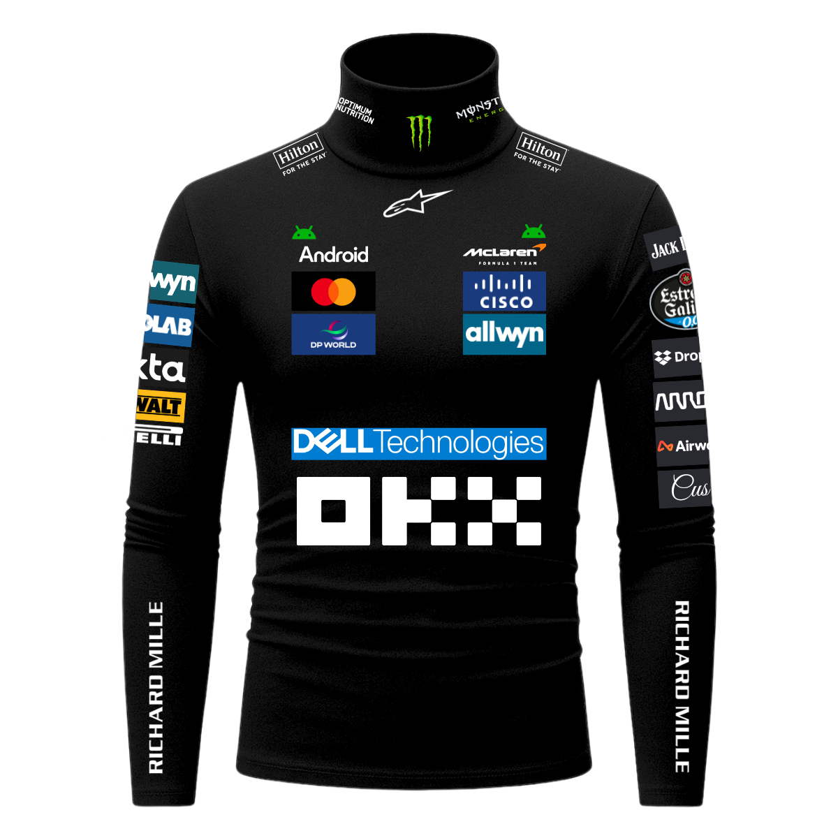 Blusa De Compressão Mclaren Lando Norris - Preto