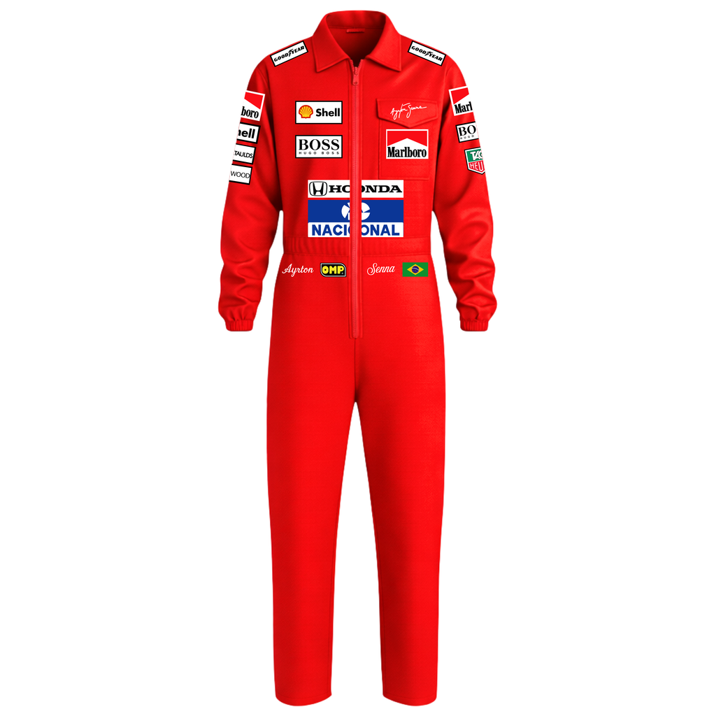 Macacão Mclaren Ayrton Senna Vermelho