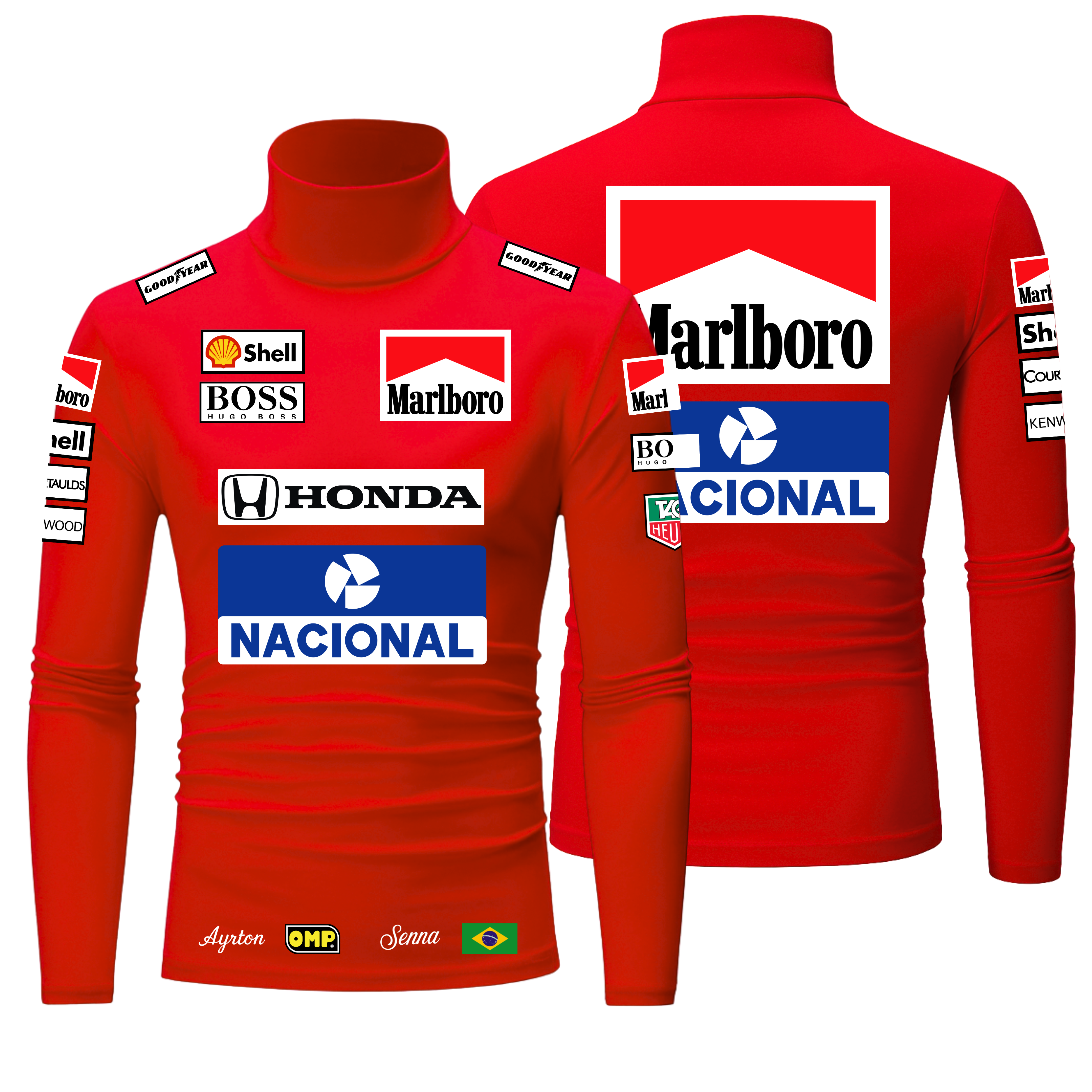 Blusa De Compressão Ayrton Senna - Vermelho