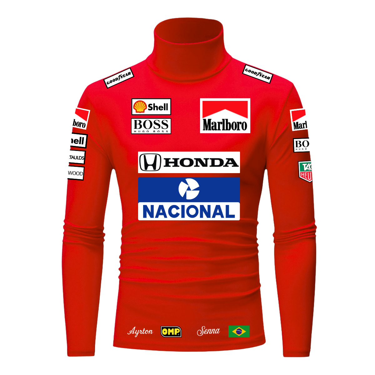 Blusa De Compressão Ayrton Senna - Vermelho