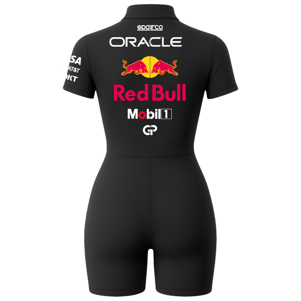 Macaquinho Curto Max Verstappen Red Bull - Preto