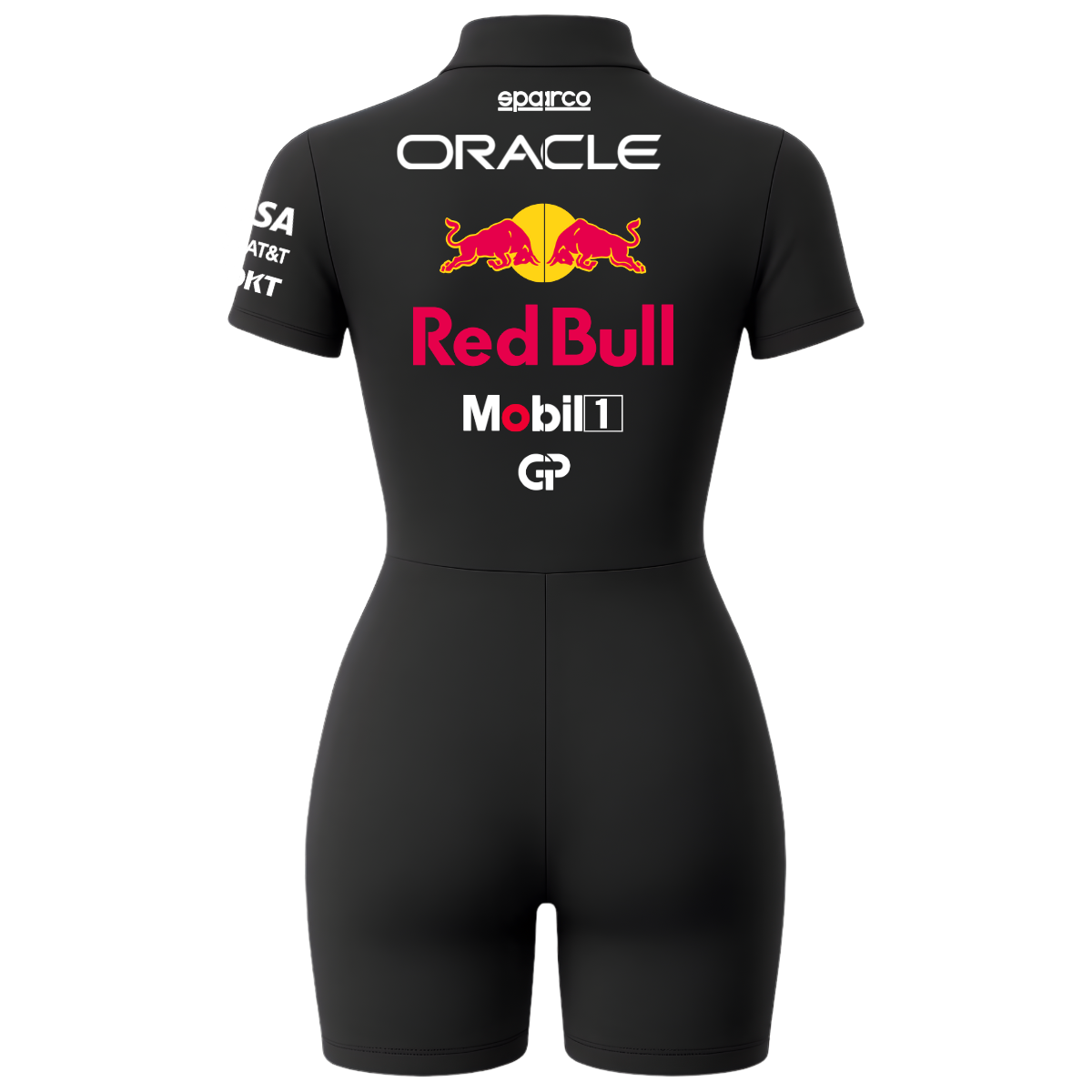 Macaquinho Curto Max Verstappen Red Bull - Preto