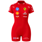 Macaquinho Curto Lewis Hamilton Ferrari - Vermelho