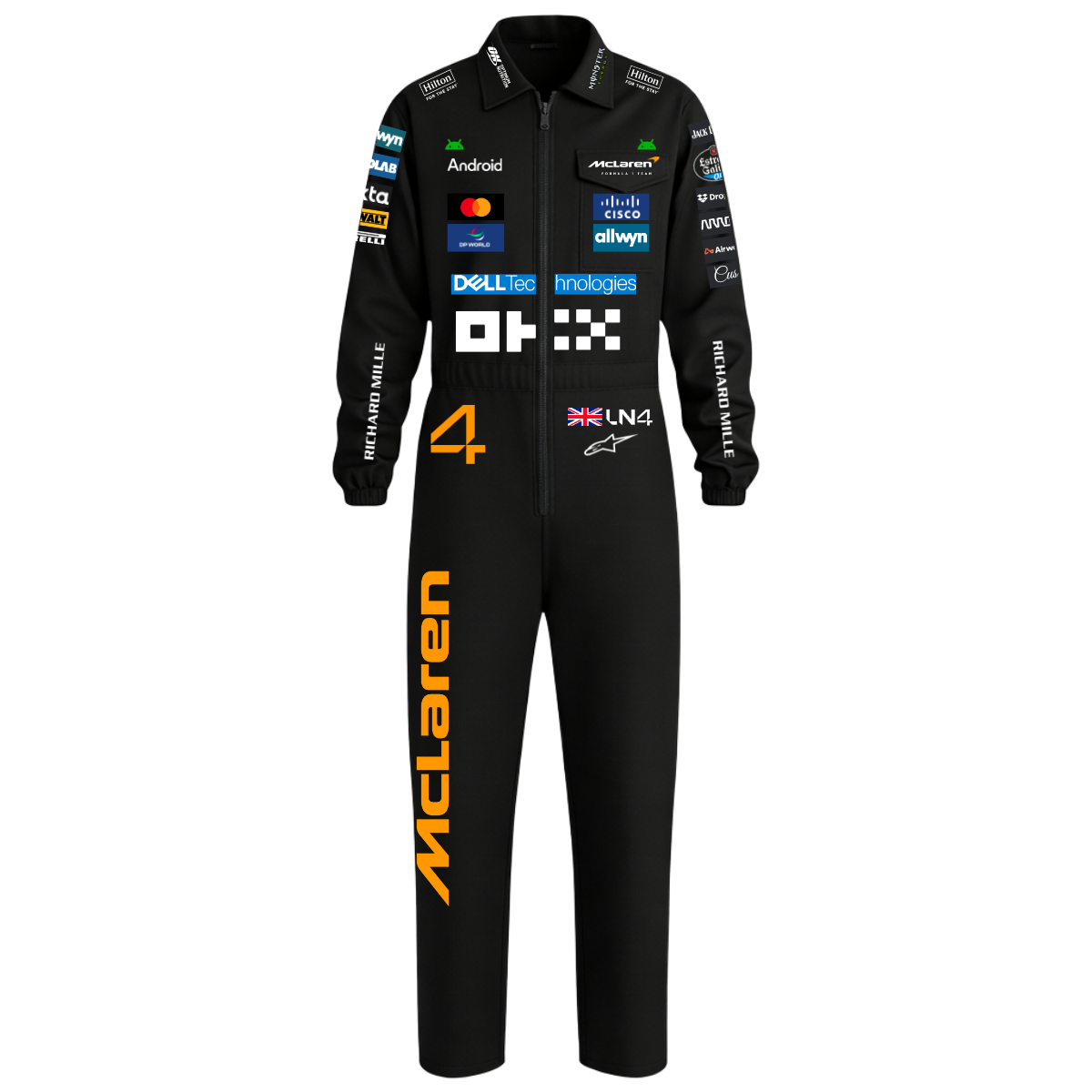 Macacão Mclaren Lando Norris Preto