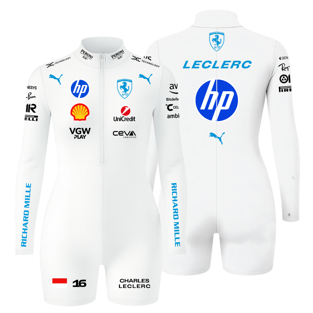 Macaquinho Charles Leclerc Ferrari - Branco