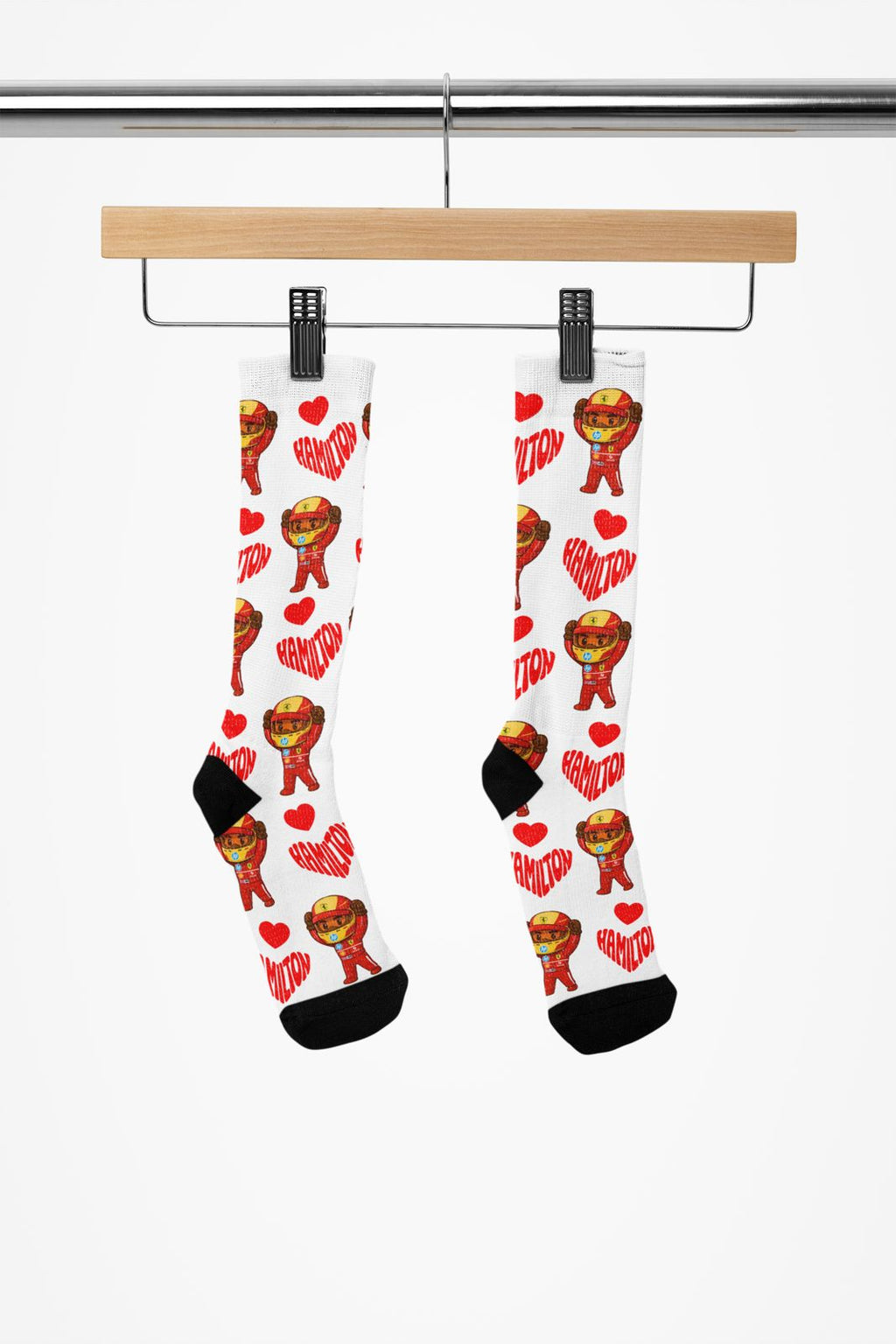 Meia Lewis Hamilton Ferrari